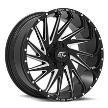 Charger l'image dans la galerie, GT112241481123 - GT Offroad Tomahawk 24X14 8X170 / 8X165.1 -76mm Gloss Black Milled - GT Offroad Wheels Canada