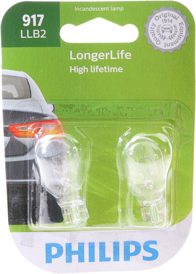 917LLB2 Philips LongerLife Miniature 917LL - LongerLife - Twin Blister Pack Philips Bulbs