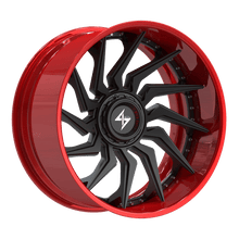 Load image into Gallery viewer, SBFX46221082243 - Sentali Barrel Forged BFX4 22X10 8X165.1 / 8X180 -24mm Red Lip / Matte Black Centre - Sentali Barrel Forged Wheels Canada