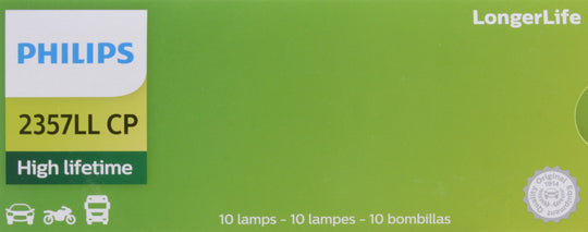 2357LLCP Philips LongerLife Miniature 2357LL - LongerLife - Multiple Commercial 10-Pack Philips Bulbs