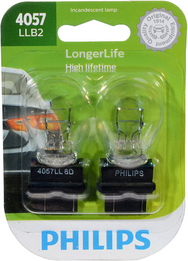 4057LLB2 Philips LongerLife Miniature 4057LL - LongerLife - Twin Blister Pack Philips Bulbs