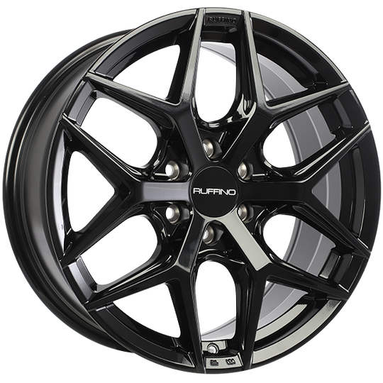 RUF5017001 - Ruffino Demon 17X8.0 6x120 35mm Gloss Black - Ruffino Wheels Canada
