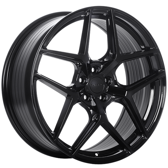 RUF5520001 - Ruffino Vader 20X8.5 5x108 40mm Gloss Black - Ruffino Wheels Canada