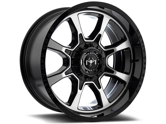 427MB-8908118 - Motiv 427MB Glock 18X9 8X165.1 ET 18mm Gloss Black Machined - Motiv Wheels Canada