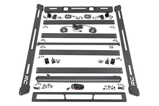 10615 Roof Rack - Black Series Lights - Jeep Wrangler JK (2007-2018) Rough Country Canada