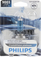 Load image into Gallery viewer, 9003CVPB1 Philips CrystalVision platinum Headlight 9003 - CrystalVision Platinum - Single Blister Pack Philips Bulbs