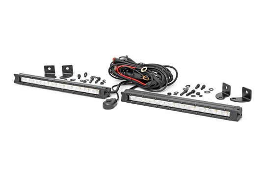 70410A Chrome Series LED - 10" Pair - Slim Line Rough Country Canada
