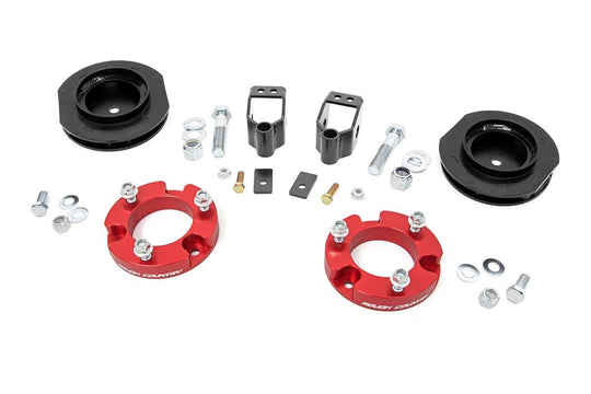 767RED 2 Inch Lift Kit - X-REAS - Red Spacers - Toyota 4Runner 4WD (10-23) Rough Country Canada