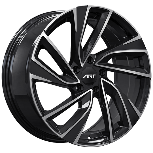 R23218001 - ART Replica 232 18X8 5X112 ET 42mm Gloss Black - Machined Face - ART Replica Wheels Canada