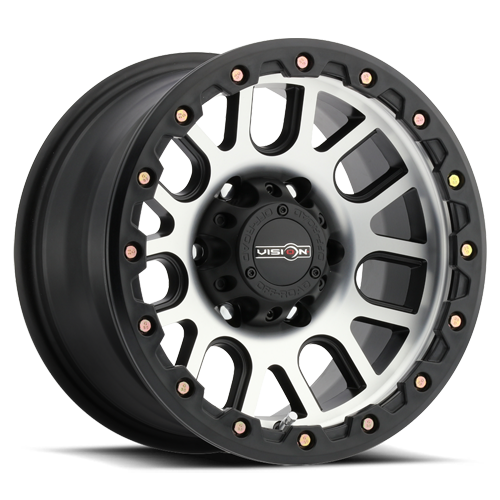 111-8950MF18 - Vision 111 Nemesis 18X9 5X150 18mm Matte Black Machined Face - Vision Wheels Canada