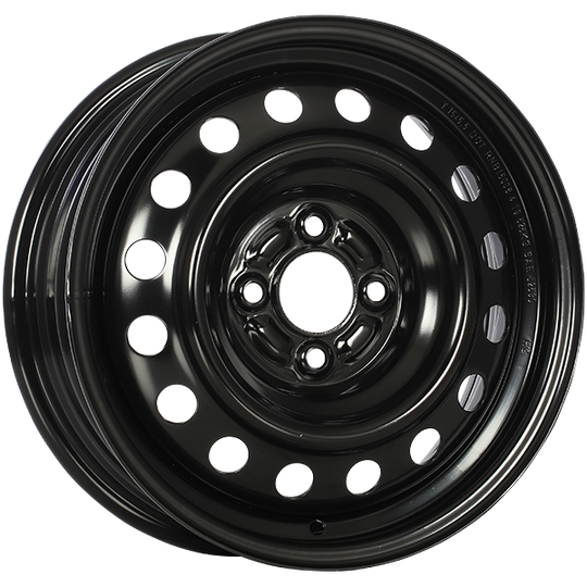 RNB15006A - RNB Steel Wheel 15X6.0 4x100 40mm Black E-Coating - RNB Wheels Canada