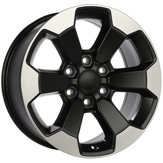 R16718001A - ART Replica 167 18X8 6X139.7 ET 20mm Satin Black - Machined Face - ART Replica Wheels Canada