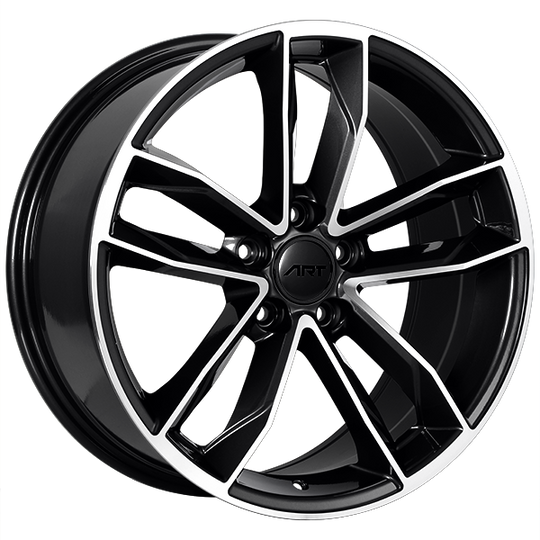 R12918005 - ART Replica 129 18X8 5X112 ET 35mm Gloss Black - Machined Face - ART Replica Wheels Canada