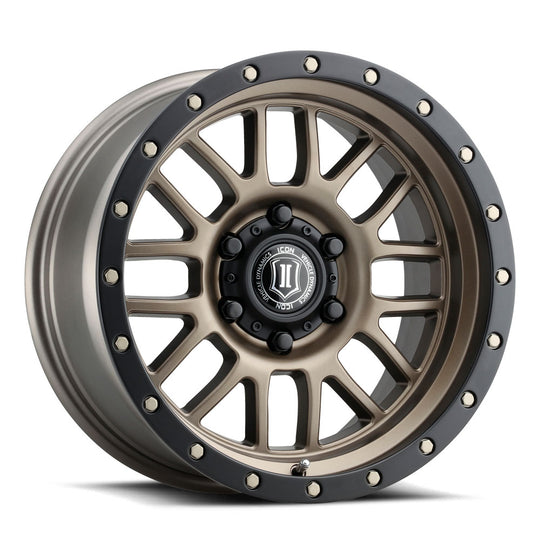 1217856350BR - ICON Alpha 17X8.5 6X135 ET 6mm Bronze - ICON Wheels Canada