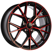 Load image into Gallery viewer, DW1241509 - DAI Wheels A-Spec 15X6.5 5x114.3 40mm Gloss Black - Machined Face - Red Face - DAI Wheels Wheels Canada