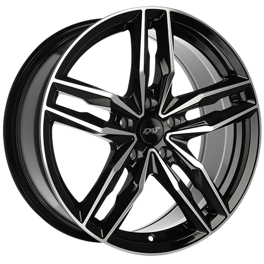 DW1251501 - DAI Wheels Moda 15X6.5 4x100 40mm Gloss Black - Machined Face - DAI Wheels Wheels Canada