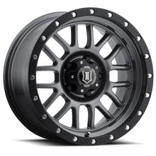 Load image into Gallery viewer, 1220905556GM - ICON Alpha 20X9 5X150 ET 16mm Gunmetal with Black Ring - ICON Wheels Canada