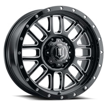 Load image into Gallery viewer, 1220906356GBMW - ICON Alpha 20X9 6X135 ET 16mm Gloss Black with Milled Spoke - ICON Wheels Canada