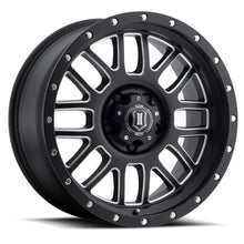 Load image into Gallery viewer, 1220908057SBMW - ICON Alpha 20X9 8X165.1 ET 19mm Satin Black with Machined Windows and Black Ring - ICON Wheels Canada