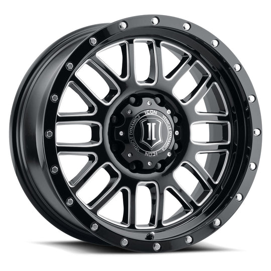 1220908955GBMW - ICON Alpha 20X9 8X180 ET 12mm Gloss Black with Milled Spoke - ICON Wheels Canada