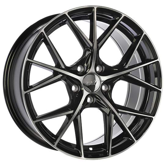 DW1241704 - DAI Wheels A-Spec 17X7.5 5x108 40mm Gloss Black - Machined Face - DAI Wheels Wheels Canada