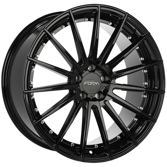 FF112006 - 720Form RF3-V 20X9.0 5x112 25mm Gloss Black - Chrome Inserts - 720Form Wheels Canada