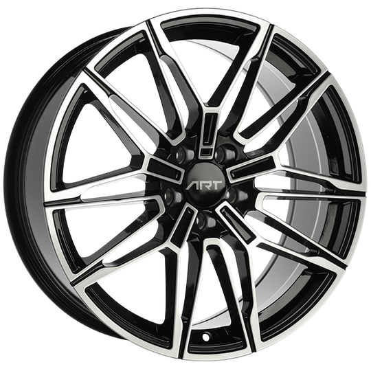 R27519001 - ART Replica 275 19X8 5X112 ET 25mm Gloss Black - Machined Face - ART Replica Wheels Canada