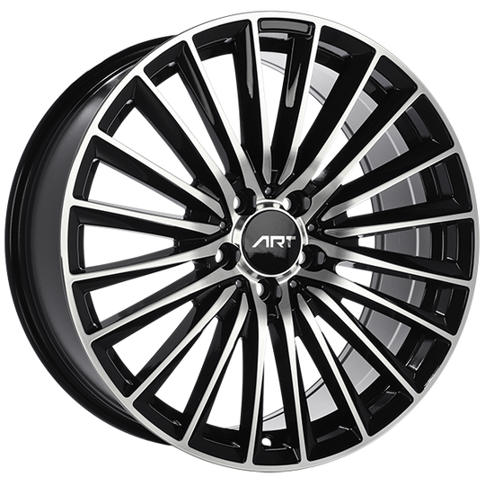 R27719001 - ART Replica 277 19X8 5X112 ET 35mm Gloss Black - Machined Face - ART Replica Wheels Canada