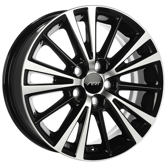 R2791601 - ART Replica 279 16X6.5 5X100 ET 37mm Gloss Black - Machined Face - ART Replica Wheels Canada