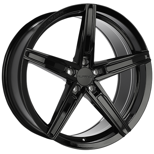 RUF652003 - Ruffino Milano 20X9.0 5x114.3 35mm Gloss Black - Ruffino Wheels Canada