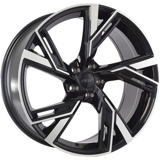 R23019001 - ART Replica 230 19X8.5 5X112 ET 28mm Gloss Black - Machined Face - ART Replica Wheels Canada