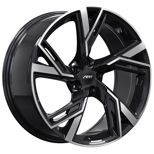 R23022001 - ART Replica 230 22X9.5 5X112 ET 25mm Gloss Black - Machined Face - ART Replica Wheels Canada