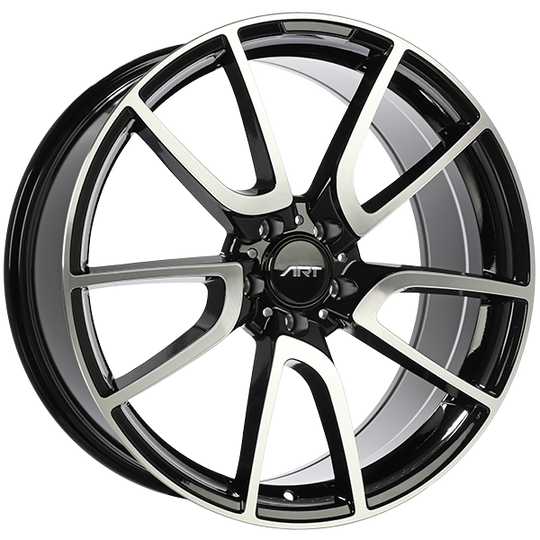 R130202 - ART Replica 130 20X9.5 5X112 ET 35mm Gloss Black - Machined Face - ART Replica Wheels Canada