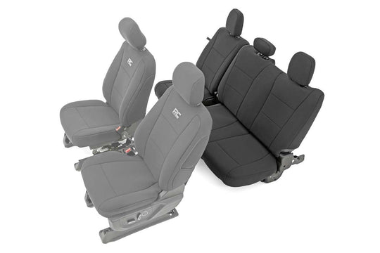 91017 Seat Covers - Rear Bench Seat - Ford F-150/Lightning/F-250/F-350 (15-23) Rough Country Canada