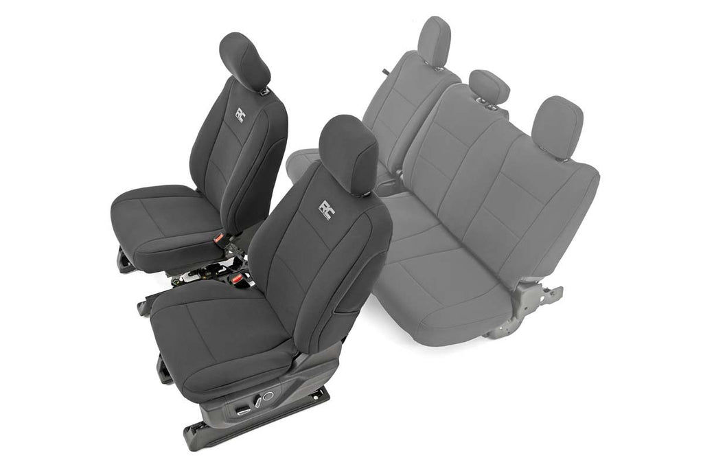 91016 Seat Covers - Front Bucket Seats - Ford F-150 (15-23)/Super Duty (17-23) Rough Country Canada