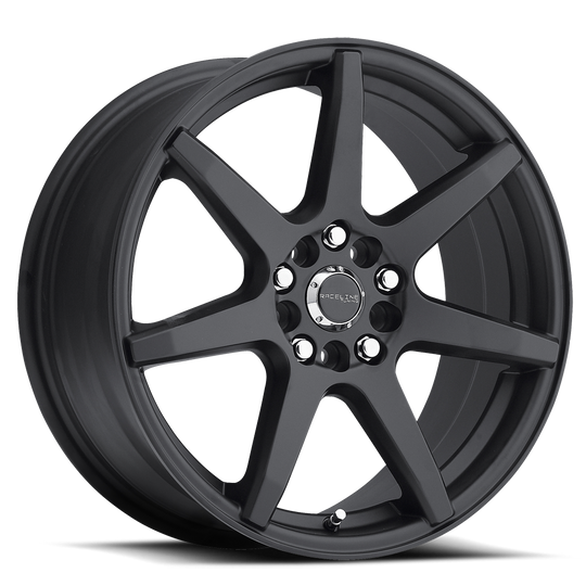131B-67091+20 - Raceline Evo 131B 16X7 5X112 / 5X120.65 20mm Satin Black - Raceline Wheels Canada