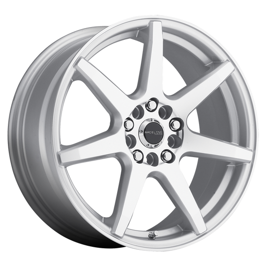 131S-67092+40 - Raceline 131S EVO 16X7 5X108 / 5X114.3 40mm Satin Silver Machined Face - Raceline Wheels Canada