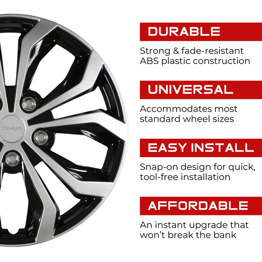 KH13215SB 15" Krypton Dialyn Wheel Hub Cap Krypton Wheels Canada