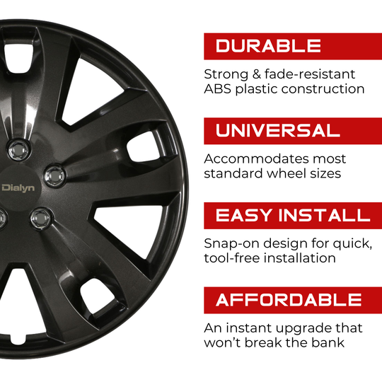 KH13317FN 17" Krypton Dialyn Wheel Hub Cap Krypton Wheels Canada