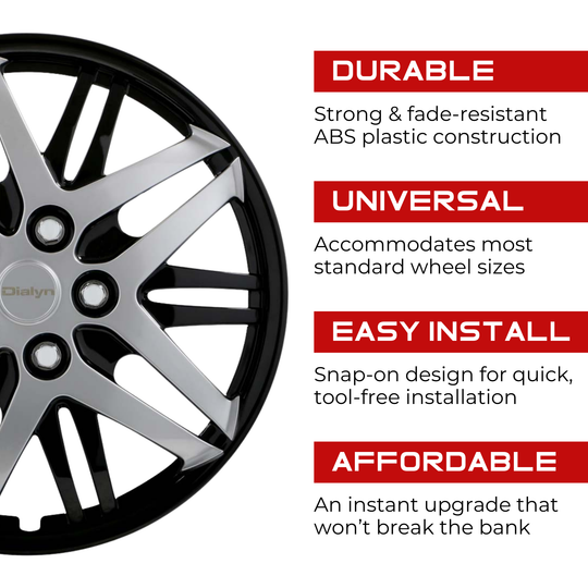 KH13516SB 16" Krypton Dialyn Wheel Hub Cap Krypton Wheels Canada