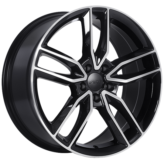 R1771803 - ART Replica 177 18X8 5X112 ET 35mm Black & Machined - ART Replica Wheels Canada