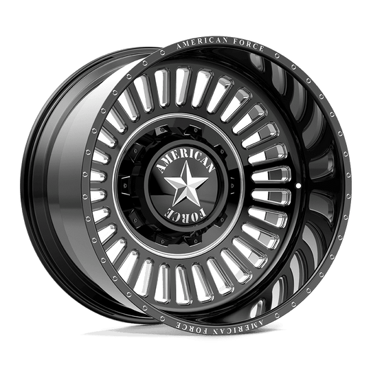 AFTPDC06D22-5-21 - American Force AFW Stealth 24X14 8X165.1 -90mm Gloss Black Mill-Mach - American Force Wheels Canada