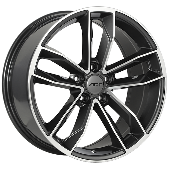 R12919001 - ART Replica 129 19X8.5 5X112 ET 35mm Dark Gunmetal - Machined Face - ART Replica Wheels Canada