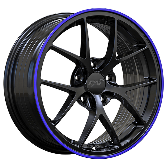 DW1321702-DAI Wheels Sky 17X7.5 5x114.3 +40 Black & Blue-DAI Wheels Canada