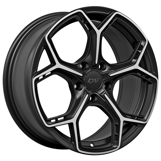 DW1341501-DAI Wheels Widow 15X6.5 4x100 +38 Gloss Black-Machined Face-DAI Wheels Canada