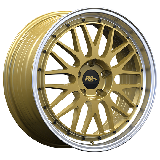 FF141701-720 Form FF14 17X7.5 5x114.3 +35 Gold-Machined Lip-720 Form Wheels Canada