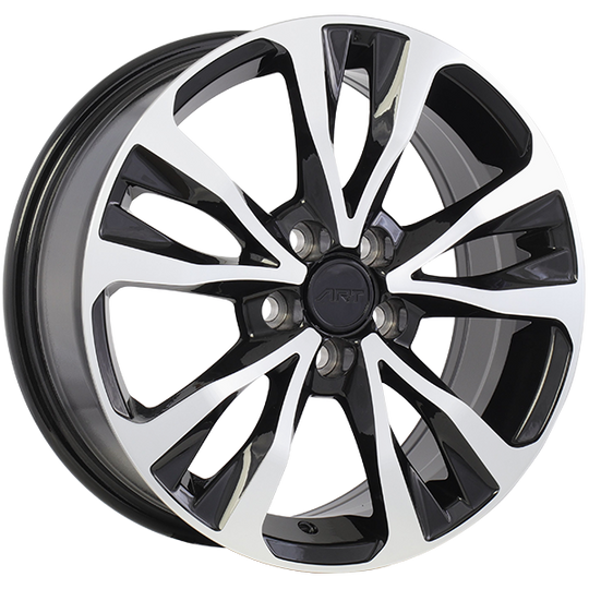 R1261603 - ART Replica 126 16X6.5 5X100 ET 40mm Black & Machined - ART Replica Wheels Canada