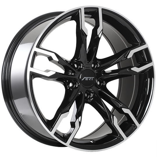 R1651907 - ART Replica 165 19X8.5 5X112 ET 25mm Black & Machined - ART Replica Wheels Canada