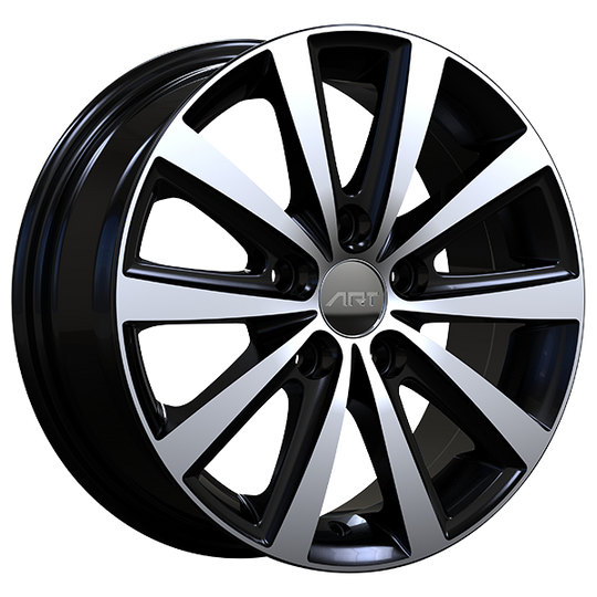 R3351501 - ART Replica 335 15X6 5X112 ET 38mm Black & Machined - ART Replica Wheels Canada
