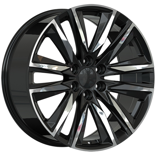 R3542001 - ART Replica 354 20X9 6X139.7 ET 28mm Black & Machined - ART Replica Wheels Canada